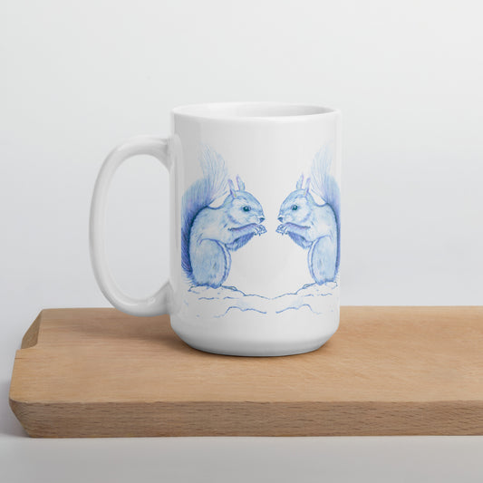 Squirrel Mug - hand-drawn squirrel mug